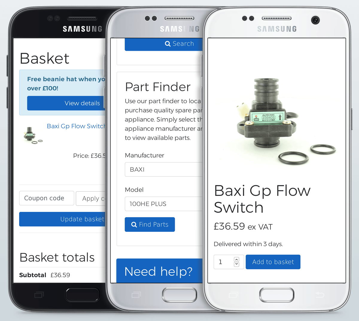 Smarter Components website on mobile